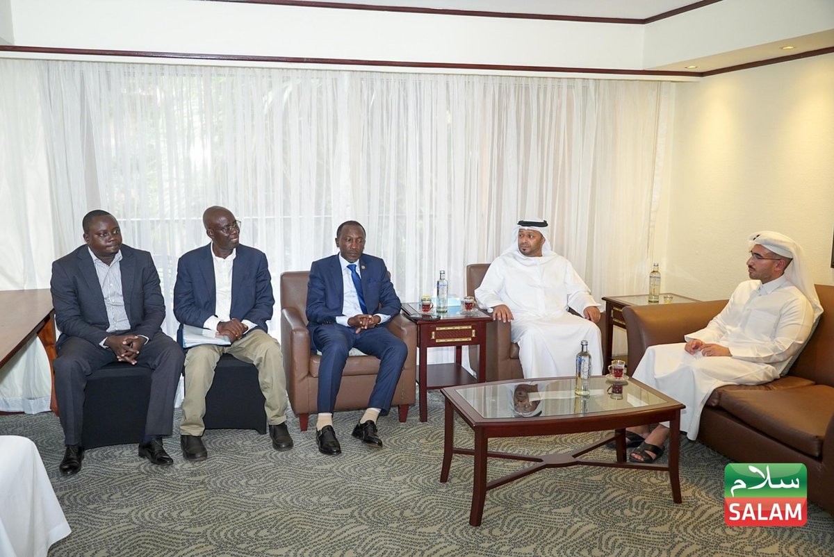 SalamTvUG's tweet photo. .@HajjiKaliisa extends his sincere condolences to the Ambassador of Qatar in Uganda H.E. Ahmed bin Mohammed Alzowaidi, all embassy staff, and the people of Qatar on the passing of Sheikh Hamad bin Khalifa Al Thani, the Father Amir of Qatar. He also prays that Allah grants him forgiveness for any shortcomings.

#SalamUpdates