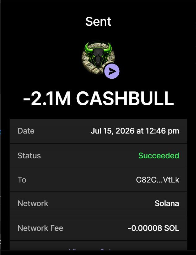 CashBullSol's tweet photo. ✅ 2.1 MILLION $CASHBULL bought for 0.21 $SOL

Buy $CASHBULL On X

Send between 0.2 SOL and 10 SOL to: 5J2JrgHLUCBxEN6t41tmrAYtQmzyua644AHVfdByQ9xN

1 SOL = 10M $CASHBULL
10 SOL = 200M $CASHBULL [100% bonus]

ONLY ONE $CASHBULL  AND IT'S THIS
Retweet & Drop SOL Address for 100,000 $CASHBULL