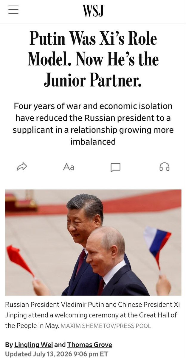 BrianJBerletic's tweet photo. 🇺🇸🇷🇺🇨🇳 US Propaganda Seeks to Create Wedge Between Russia and China with "Junior Partner" Narrative

▪️The US & Europe in their current form will reject cooperation and coexistence with China because the West insists on its "inherent superiority" and primacy coupled with deep, historic racism against China and other non-white nations;

▪️The US hopes to find and exploit similar mindsets inside Russia and create a narrative that insists Russia has been "subordinated" to China;

▪️Back in reality, China is bigger than the US, Europe & Russia combined, has the largest most advanced industrial base on Earth, & Russia is simply being realistic recognizing & respecting this - even embracing the benefits of being allies with such a nation- something the West is incapable of;

▪️China's foreign policy is one of cooperation and coexistence, making it even easier for Russia to do so;

▪️Those who cannot accept this are people incapable of accepting reality & should be moved away from positions of power/policymaking;