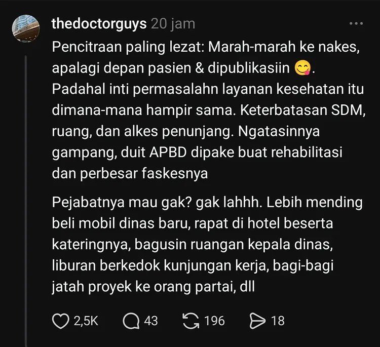 LambeSahamjja's tweet photo. ini nakes yang bersuara kagak takut dimutasi juga ama onoh? https://t.co/friuicEaJn