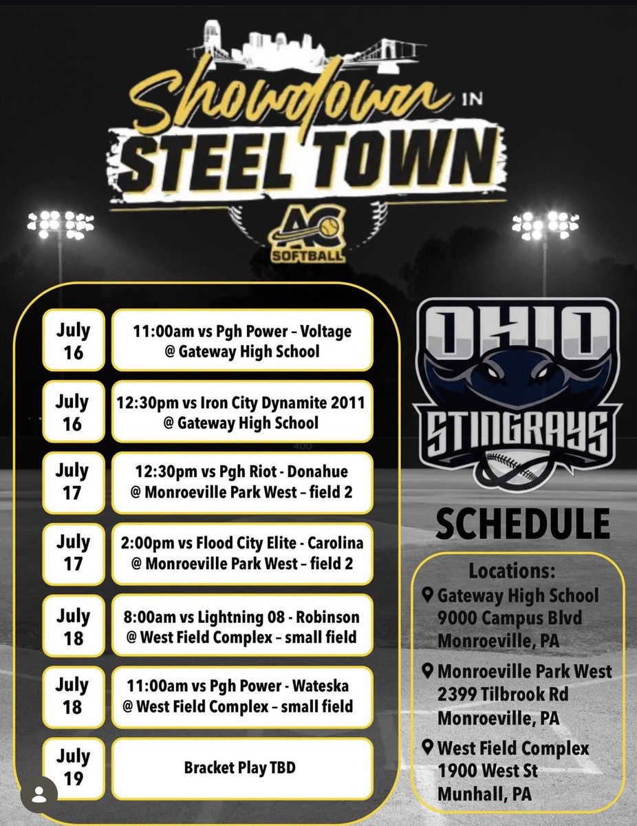 GPolkabla's tweet photo. Preparing for our last summer tournament. Looking forward to playing with my teammates in Monroeville! @FairmontStateSB @IUPsoftball https://t.co/oIfQH3wKhW