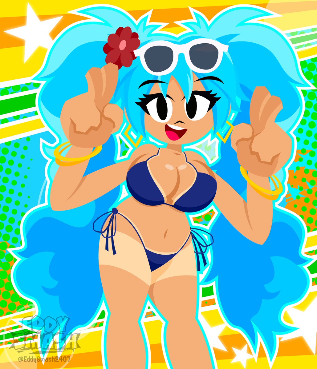 EddySmash2407's tweet photo. Brazilian Miku is here!! 👙🇧🇷☀️
(Alt. Version)

#BrazilianMiku #Miku #HatsuneMiku #Vocaloid #初音ミク https://t.co/UtZAV1MeQv