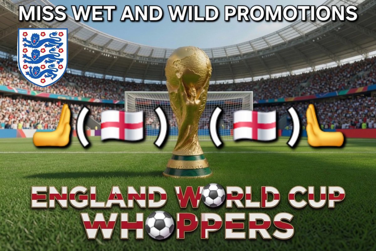 MissWetAndWild's tweet photo. Who would like to be featured on our England World Cup Whoppers Promo 🏴󠁧󠁢󠁥󠁮󠁧⚽️🏴󠁧󠁢󠁥󠁮󠁧󠁿⚽️

Drop us your breast World Cup Whoppers in a DM to be featured 👉📲🥅⚽️🦵#BackOfTheNet

⚽️ England 🏴󠁧󠁢󠁥󠁮󠁧󠁿 vs Argentina 🇦🇷 ⚽️

#WorldCupWhoppers #FiFaWorldCup #EnglandBikini #EnglandShirt #EnglandBodyPaint #EnglandvsArgentina #Football #WorldCup #ItsComingHome #TwoUpFront #ACoupleOfStrikers