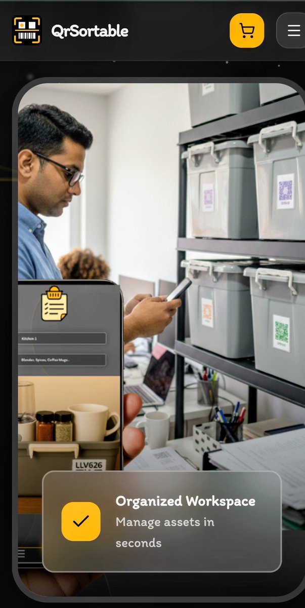 QrSortable's tweet photo. @yuzu_jpg @X 📦 Tired of opening 10 boxes just to find 1 item?
With QrSortable, scan a QR label and instantly see what's inside your storage box, moving box, or container.
✅ Organize smarter
✅ Find items faster
✅ No more guessing
#HomeOrganization #QRCode
👉 https://t.co/YMJurNylAd https://t.co/Na3miLgl1i