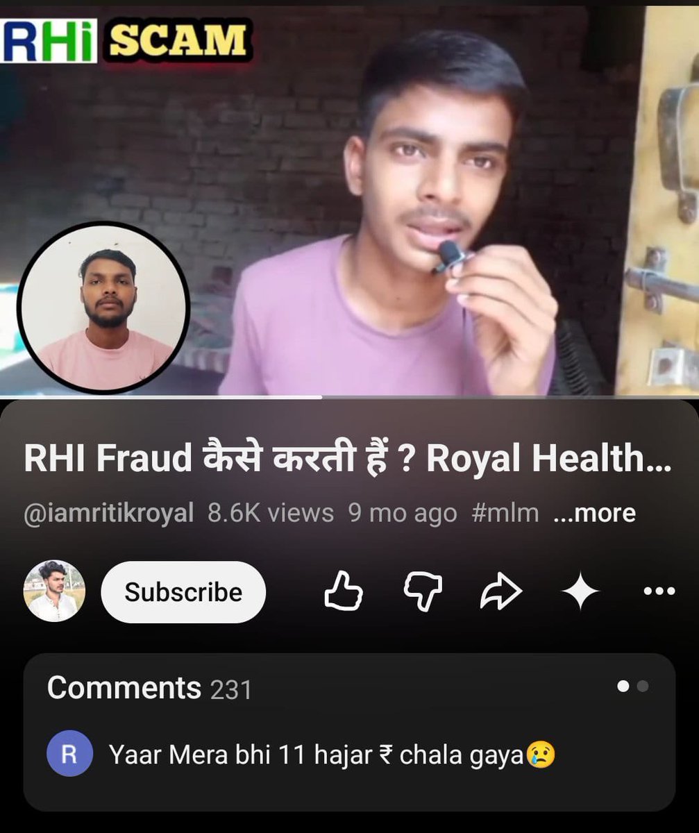 Crazy_Sambha's tweet photo. > 🚨 अलर्ट: RHI Trading Company पर MLM मार्केटिंग धोखाधड़ी के आरोप। धार्मिक परिवर्तन, सेक्स रैकेट और मानव तस्करी जैसी गतिविधियों में कथित संलिप्तता का भी संदेह। 20,000 से अधिक युवाओं का भविष्य जोखिम में होने का दावा।

पृष्ठभूमि:
RHI नामक एक नेटवर्क कंपनी 40 वर्ष से कम आयु के युवाओं को अपने कार्यालय तथा इम्पोर्ट-एक्सपोर्ट से जुड़े कार्यों के लिए भर्ती करने का दावा करती है। कंपनी ₹25,000 से ₹40,000 तक मासिक वेतन का वादा करती है। आरोप है कि यह मुख्य रूप से आर्थिक रूप से कमजोर और तत्काल नौकरी की तलाश कर रहे लोगों को निशाना बनाती है।

🚨 यह भी आरोप है कि कंपनी के कुछ कर्मचारी हिंदू कर्मचारियों का मनोवैज्ञानिक रूप से ब्रेनवॉश कर उनका धर्म परिवर्तन कराने का प्रयास करते हैं।

🚨 कुछ केंद्रों के बारे में संदेह व्यक्त किया गया है कि वहाँ कथित तौर पर सेक्स रैकेट या मानव तस्करी जैसी गतिविधियाँ हो सकती हैं, जहाँ लड़के-लड़कियों को उनकी इच्छा के विरुद्ध रोके जाने के आरोप हैं।

🚨 यह भी आरोप है कि कई युवाओं को धोखे से बंधक बनाकर रखा जाता है और जो वहाँ से निकलने की कोशिश करते हैं, उनके साथ मारपीट किए जाने का भी दावा किया जाता है।

⚠️ दावा किया जाता है कि जुलाई 2025 में झारखंड के रांची स्थित नामकुम केंद्र पर CBI ने छा���ेमारी की थी।

👇 कई ऐसे युवाओं ने, जो वहाँ से निकलने का दावा करते हैं, अपने अनुभव बताते हुए YouTube पर वीडियो साझा किए हैं