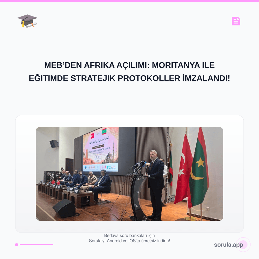 SorulaTest's tweet photo. MEB’den Afrika Açılımı: Moritanya ile Eğitimde Stratejik Protokoller İmzalandı!

#MEB, #EğitimDiplomasisi, #Moritanya, #Nuakşot, #Yükseköğretim, #Türkçe, #YunusEmreEnstitüsü, #Uluslararasılaşma, #Üniversite, #EğitimHaber https://t.co/orJA07vYpf