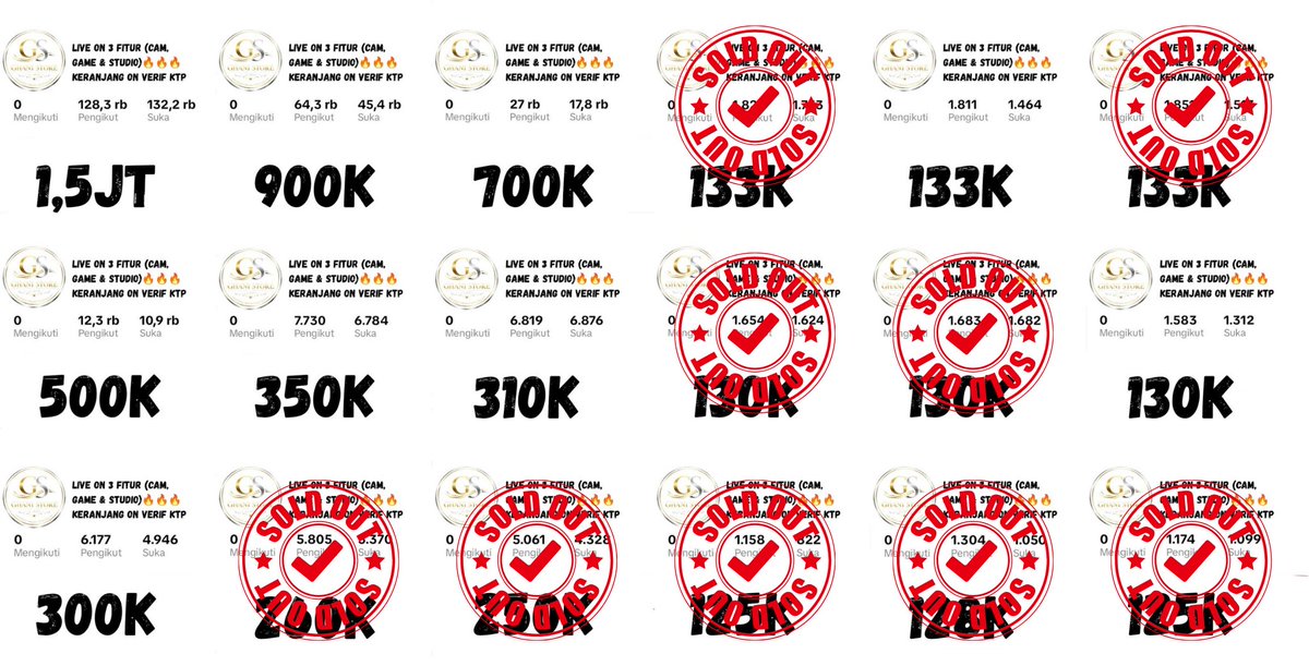 ghanimystore's tweet photo. ready akun tiktok nominus siap ganti data.

wts wtb need acc jual beli akun tiktok #ZonaUang #ZonaBA https://t.co/k5iLVVOpqv