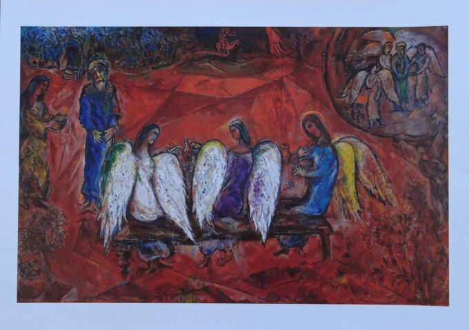 marieartcollec1's tweet photo. Stunning Marc Chagall poster — “Abraham and the Three Angels” (Genesis 18) ✨
Vibrant biblical art masterpiece, 28x20 in. Perfect for art lovers!
👉 https://t.co/kwI85kIe8E
#MarcChagall #BiblicalArt #Genesis18 #Chagall #FineArt #ArtPoster https://t.co/jq7neEl4lz