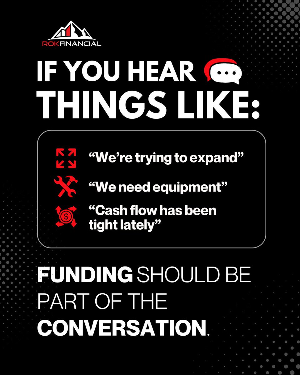 PetroLCN's tweet photo. 💰Funding conversations don't
‼️always begin with, "I need a loan."

Sometimes they start with a business
owner talking about growth,
equipment, or cash flow.

Those moments can become opportunities to help.

Call Text or Email Jay
Jay.petronio@rokfinancial.biz
631 540 8648 https://t.co/Ykawz3QLky