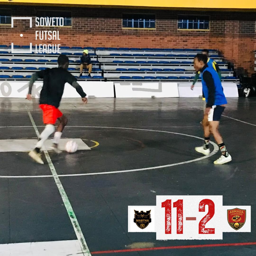 SowetoFutsal's tweet photo. Massacre by Mabtha, they ran riot against a depleted Lasgado who were beginning to find their feet but Mabtha had a lot of redemption to do after their uninspiring loss.

#Soweto #futsal #league https://t.co/ggWUlsH0bm