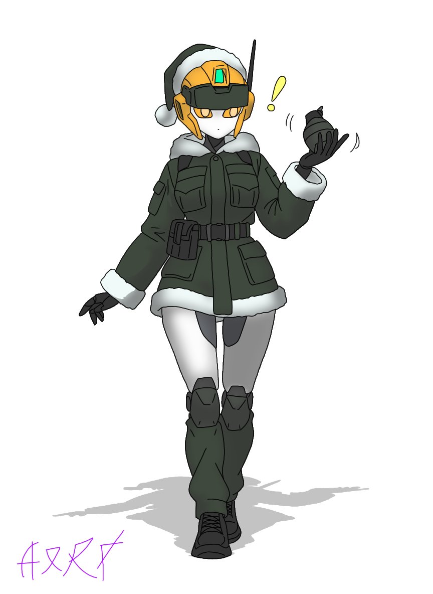 dangerzone1119's tweet photo. #イラスト
#GXRFactory
やっと完成したのだ...ロボ娘
寒冷地だからこういう格好なのだよ...
何か...いや、誰かを発見したようだ...
手に持ってる物?あぁ、ネイルインパクトグレネードだねw
...
逃げt... https://t.co/PrUbPQRr9R