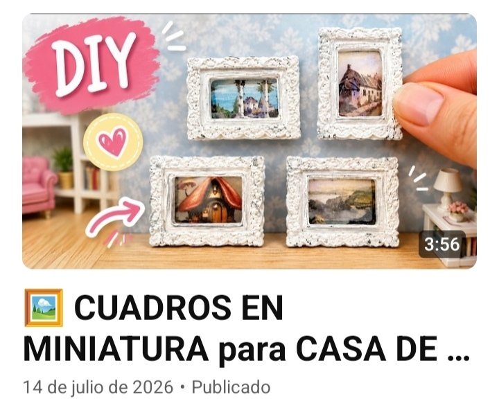 DIY_MANUALIDAD's tweet photo. Nuevo video en el canal, estos cuadros en miniatura para tu casa de muñecas 🏠 https://t.co/5PxdkDGRcK