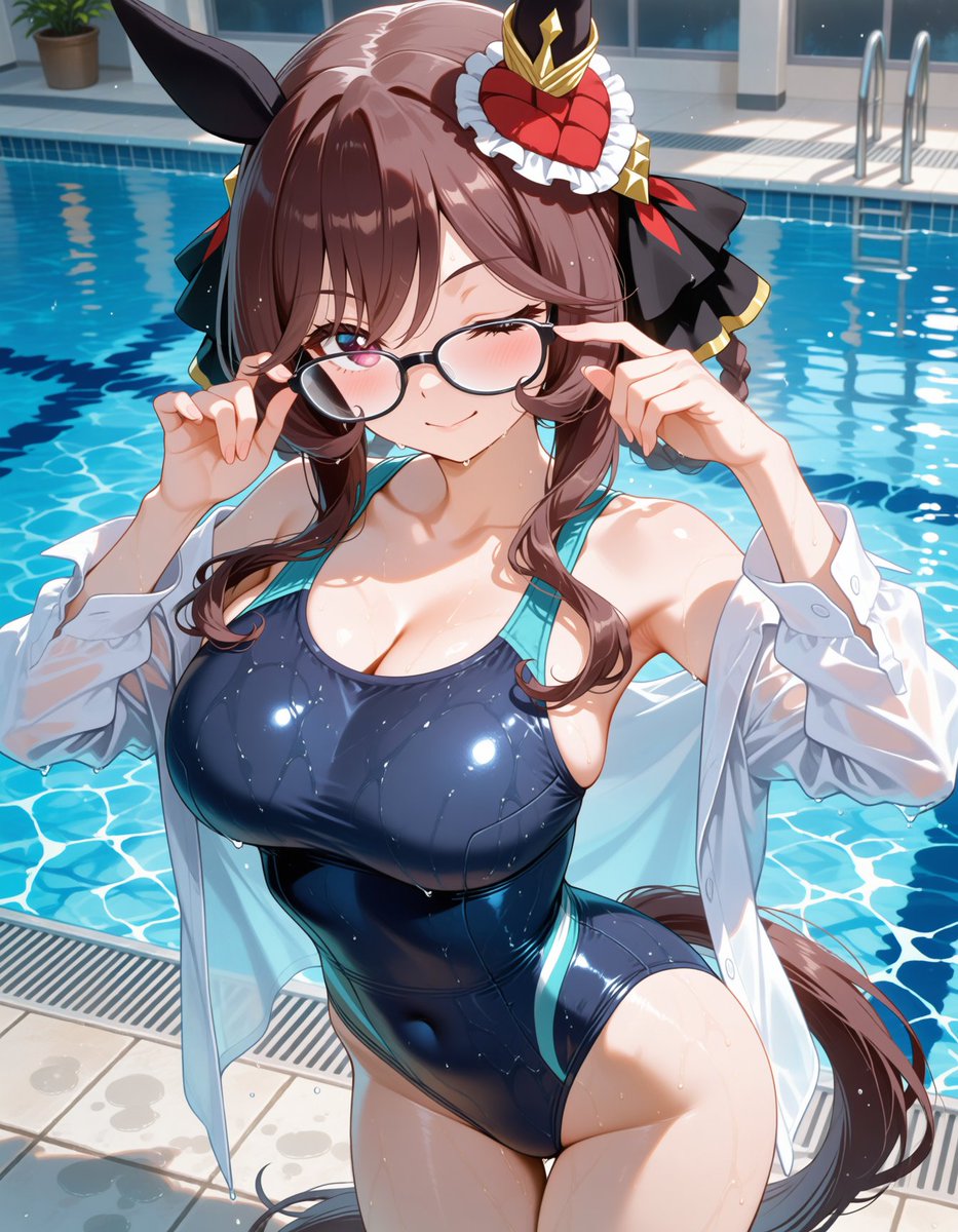 akane_772's tweet photo. 初めての参加です！

ジェンティルドンナです😉⭐

メガネがポイントです🤗✨

SFW Illustration

#AIスイスイ競水デー
#ウマ娘️️️️ https://t.co/Gcd69pMd6v