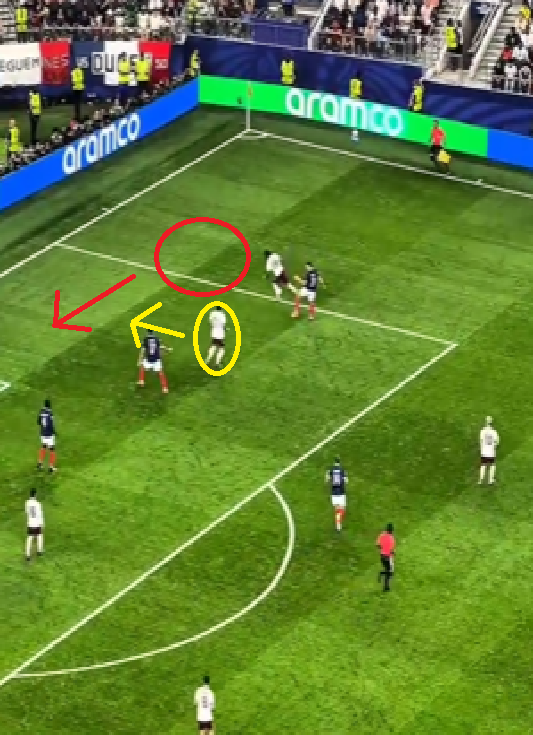 ParDPie's tweet photo. Part of playing "dirty" is to get fouls and the best outcome is a penalty. 
Yamal had two option:

1. Let Digne shoot, the outcome would be a loss of the ball and a possible need to re-attack.

2. Leap into the ball, the outcome would be a loss of the ball, but with the possibility of a penalty or a possible transfer of the ball to Oyarzabal.

The way Yamal tried to take the ball, was impossible for him to play afterwards with it - his back is turned to the ball.
It would be "luck" if that jump would transfer the ball to Oyarzabal. Even if Oyarzabal would get the ball, Saliba and Upamecano were there as well to block any movement to the goal.

Thus, the best assumption is, that Yamal tried to get the penalty, by that leap and off angle.