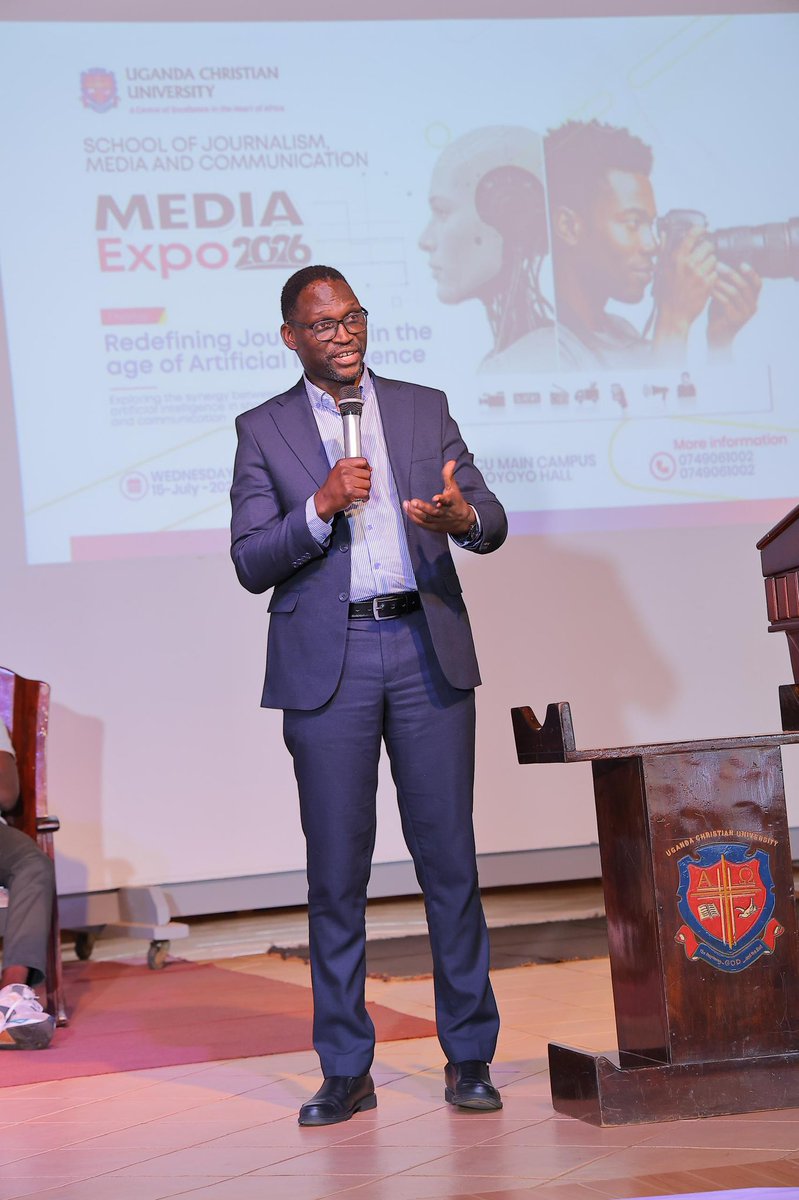 UCUniversity's tweet photo. “With journalism you need to be humble that is how you will be able to tell good stories from your sources. I’ve gone through the ranks from being a freelance journalist…” 

Sidney Miri Babanga, Editor-in-Chief, Vision Group #UCUMediaExpo2026 https://t.co/jS2P6NMw0W