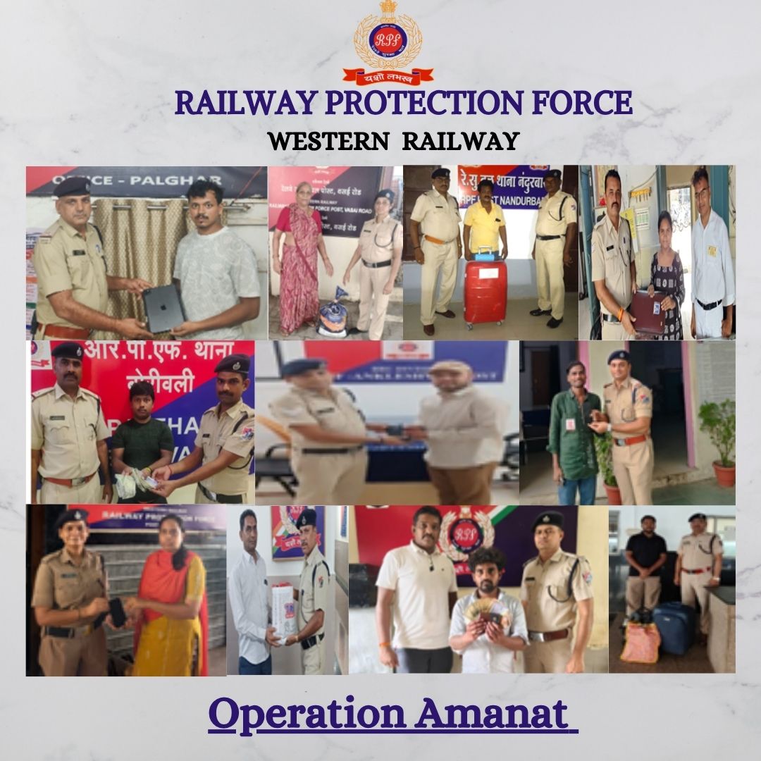 rpfwr1's tweet photo. #OperationAmanat
July 14, 2026 vigilant RPF cops, retrieved 11 forgotten passenger's luggages across Western Railway, gross value Rs. 4,37,000/-. After verification, luggages are handed over to their rightful owners. 
@RPF_INDIA https://t.co/xnzWKMZmHh