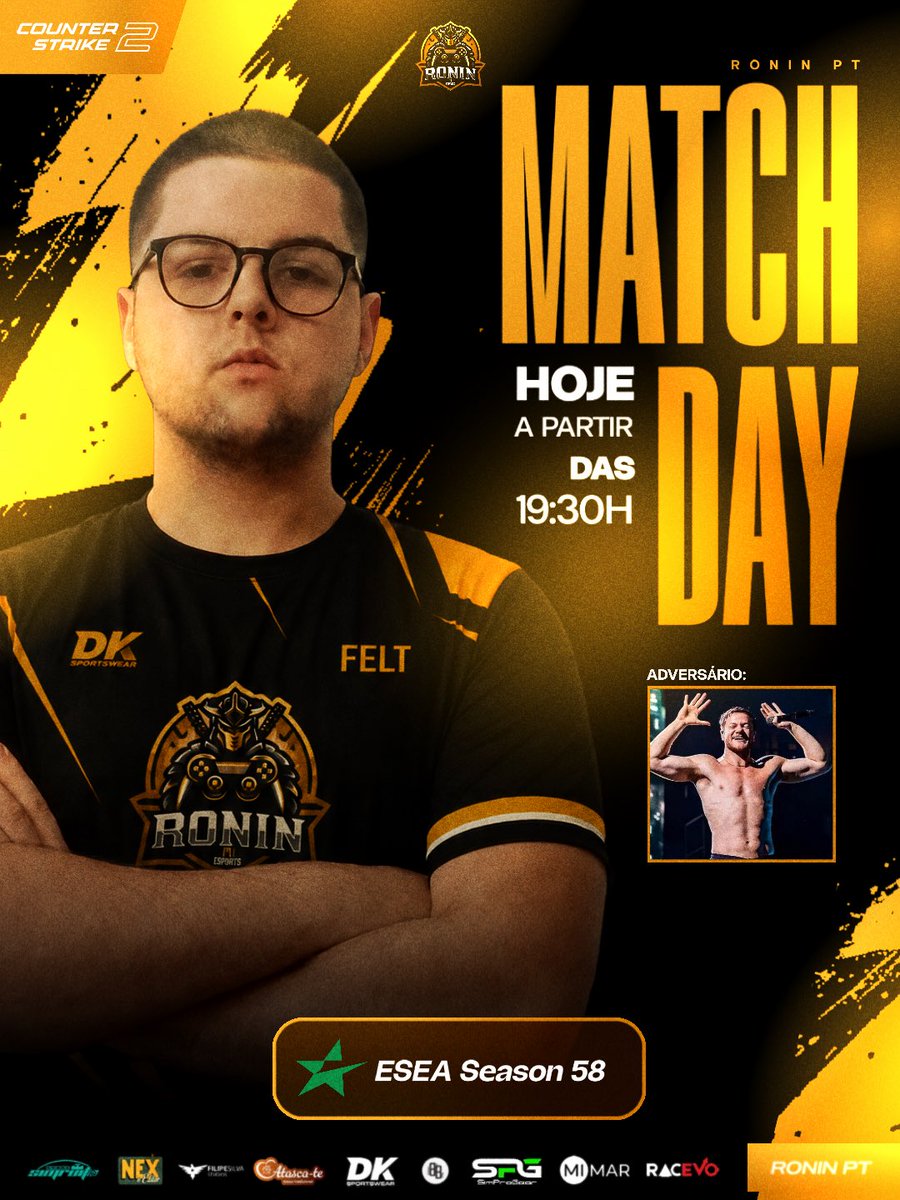 roninpt2024's tweet photo. Dia de jogo!
Os Ronin PT, depois de uma grande vitória no primeiro jogo, vão entrar no servidor para mais um duelo da ESEA Season 58 – Entry 💥
Ronin PT vs Jpd 🇫🇷
📆 Hoje | 🕖 19h30
os rapazes vão com vontade de repetir mais uma vez a proeza!
#RoninPT #SomosRonin #RoadToTheWin https://t.co/xagv36RZBy