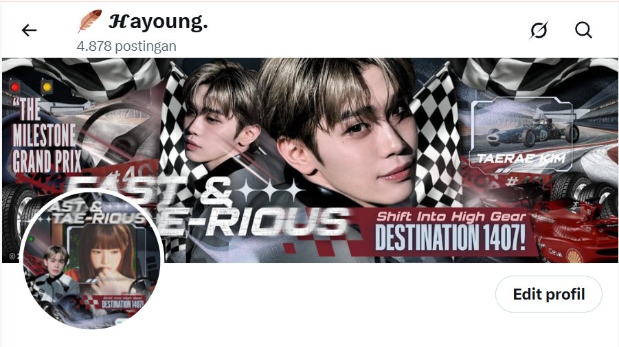 haayounng's tweet photo. @TheTaeraes Happiest birthday to the star racer, Kim Taerae! As the journey continues, may every mile ahead be filled with all the great things. Let every laps bring you closer to your wonderful dreams! ๐
#FastAndTaerious
#24thLapWithTaerae
#HAPPYTAERAEDAY https://t.co/dTImy2A9VU