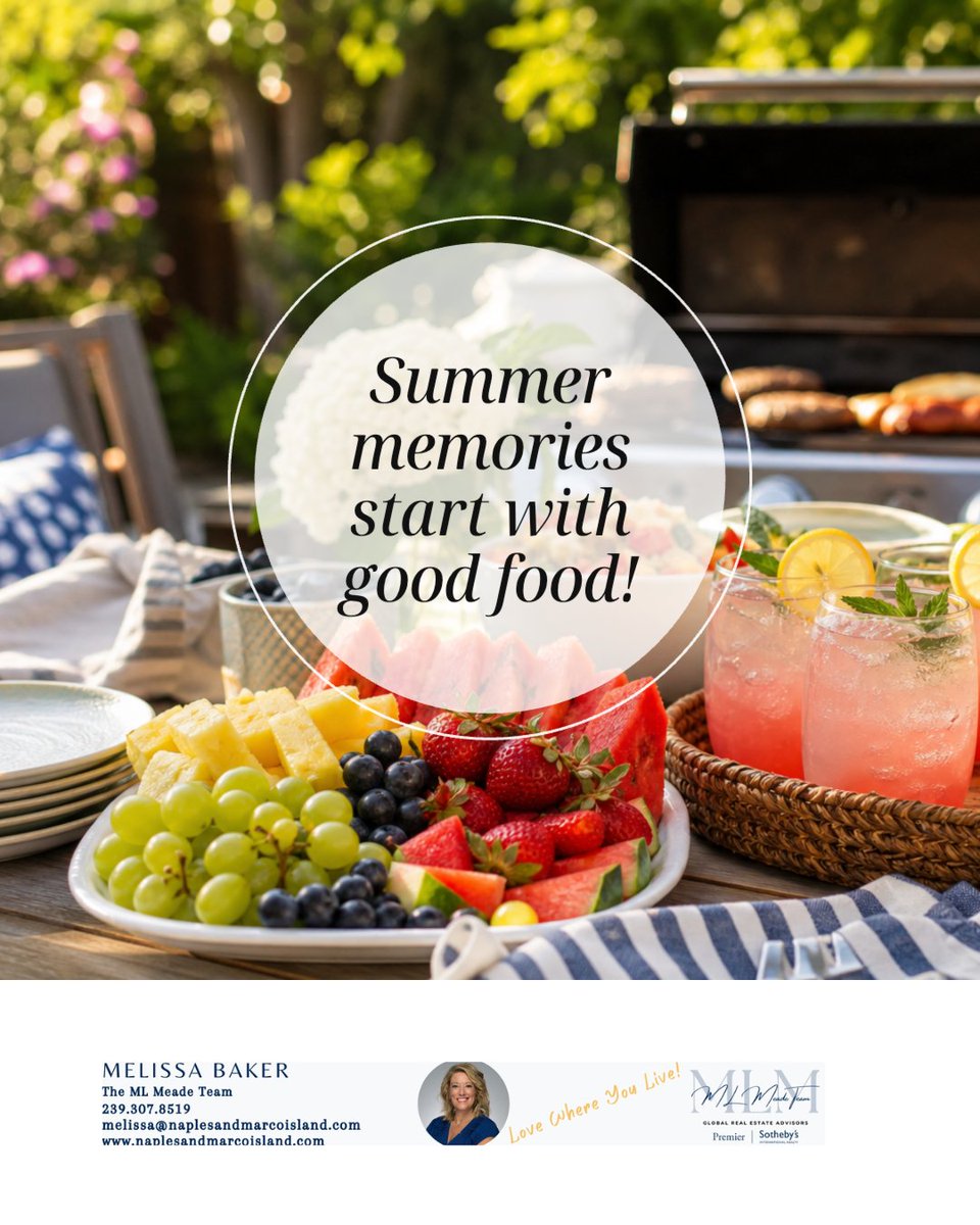 melbnaples's tweet photo. 🍉 ☀️ Summer has a way of turning simple meals into lasting memories. Fresh watermelon on a hot afternoon, burgers fresh off the grill, ice cream after sunset, beach snacks shared with friends, and patio dinners that somehow stretch long into the evening.

#lovewhereyoulive https://t.co/GlTCtmzSjx