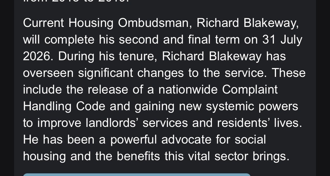 wdz8p2ym92's tweet photo. He was anything and everything, BUT a powerful advocate!

A truly shambolic failure!

Good riddance! @HousingOmbuds https://t.co/I4IuwNA8Qp