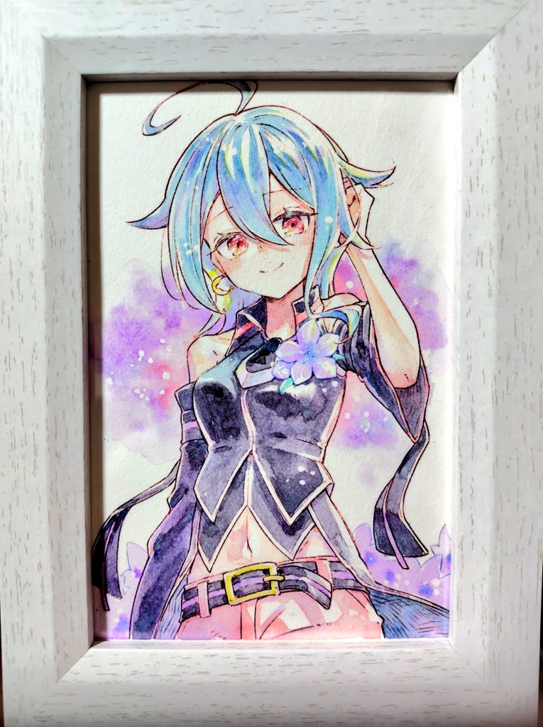 日向ほこり（@hinatahokori）さんに水彩原画コミッションで描いて 