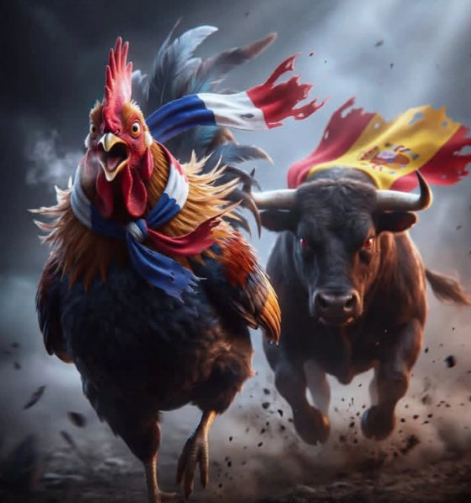 SamyyReham's tweet photo. الثور إسباني🐂 كان هائجا لم يجد من يروضه
فجعل ليلة الديك 🐓 الفرنسي جحيما
مبروك للمنتحب 🇪🇦 💪🏻👏🏻 https://t.co/gnMXLUltLp
