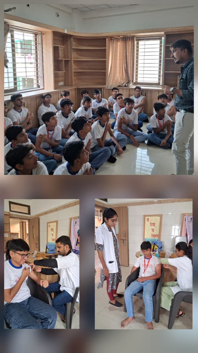 dsbccAmc's tweet photo. અમદાવાદ મ્યુનિસિપલ કોર્પોરેશન આરોગ્ય વિભાગના RBSK મેડિકલ ઓફિસર અને ટીમ દ્વારા વિવિધ શાળાઓમાં વિદ્યાર્થીઓનું ટીડી રસીકરણ, હિમોગ્લોબિન તપાસ અને આરોગ્ય સ્ક્રીનિંગ કરવામાં આવ્યું.
#AMCHealthDepartment #RBSK #SchoolHealthProgram #TDVaccination #HBTesting #HealthScreening #HealthyAhmed https://t.co/e2l7A3wQX6