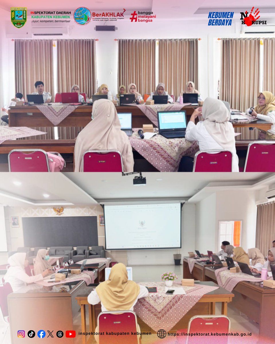 itda_kebumen's tweet photo. Inspektorat Daerah Kabupaten Kebumen melaksanakan Pembahasan Hasil Evaluasi Program Penuntasan Tuberkulosis (TBC) dan Monitoring Program Cek Kesehatan Gratis (CKG) di Ruang Integritas Inspektorat Daerah. https://t.co/HJAtiQTBUk