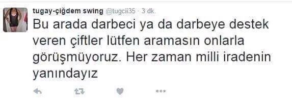 vaybebune's tweet photo. her 15 temmuz'da bu twiti hatırlarım, tugay çiğdem çiftinin o dönemdeki onurlu duruşunu.. https://t.co/WrrYOzNQG9