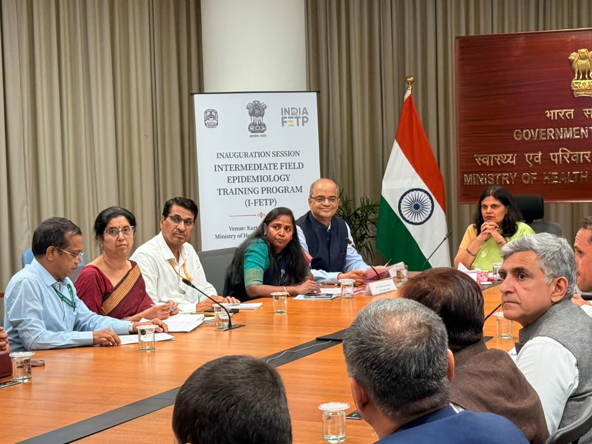 NCDCMoHFW's tweet photo. NCDC, in collaboration with 14 institutions, launched the Intermediate Field Epidemiology Training Programme (I-FETP) to strengthen India’s workforce for disease surveillance, outbreak investigation, and rapid public health response. @MoHFW_INDIA https://t.co/WvGOjprPtt