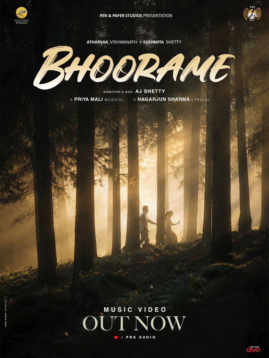 PRKAudio's tweet photo. Watch🔗: https://t.co/ZstVfYrFJH
Some words are meant to be remembered💕

▶️ #Bhoorame Music Video is OUT NOW on PRK Audio YouTube channel

Producer: Pen &amp; Paper Studios
Starring: Atharvaa Vishwanath &amp; Sushmita S
Director &amp; DOP: AJ Shetty
Music: Priya Mali
Lyrics: Nagarjun Sharma https://t.co/x1DpqUQ6lA