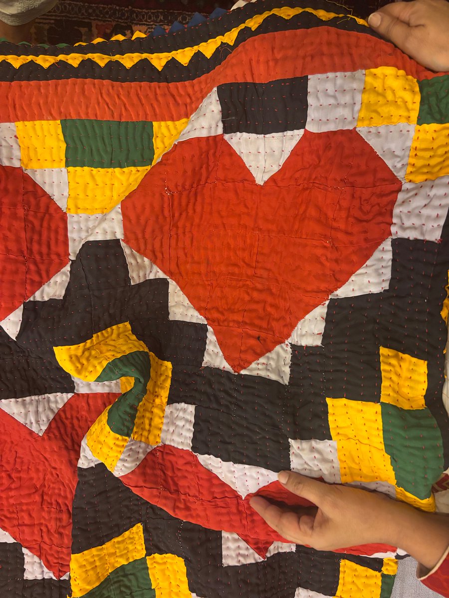 maryammjamali's tweet photo. The women from my village wanted to let everyone know that they are open for commissions for rillies (whether you want it as a blanket or a jacket, they can make it happen). Every order helps them become more financially independent. Please share &amp; reach out for more info! https://t.co/yJEs7KVKcF