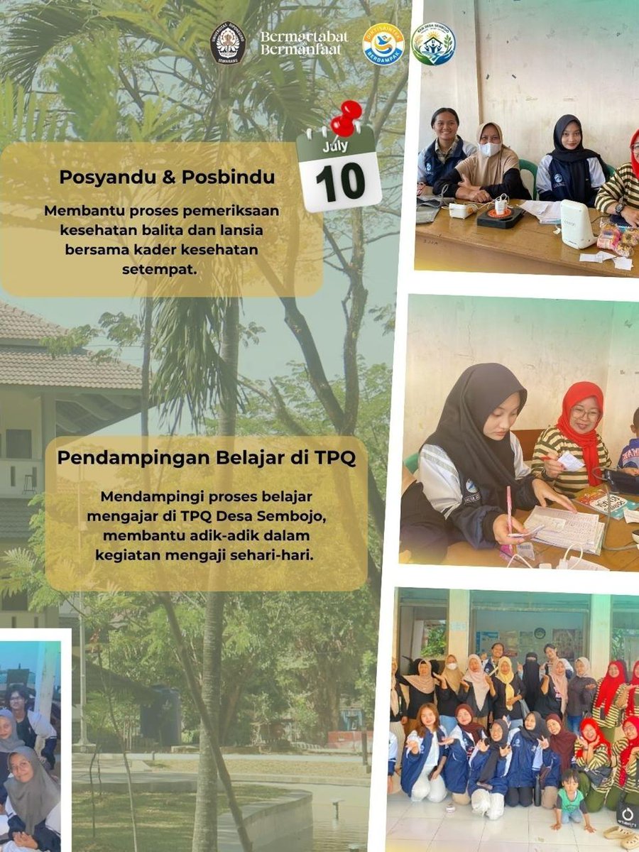 Sizzatul_23's tweet photo. 🍃 [WEEKLY REPORT — First Week] ✨
Pekan pertama KKN di Desa Sembojo menjadi awal perjalanan kami dalam mengenal lebih dekat masyarakat dan lingkungan sekitar. Melalui silaturahmi dengan perangkat desa dan masyarakat.

#KKNUndip2026
#KKNDesaSembojo
#P2KKN https://t.co/2oMi736PQ9
