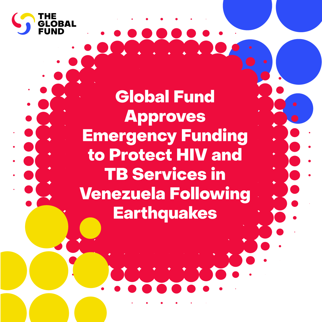 GlobalFund's tweet photo. The @GlobalFund has approved emergency funding to help protect lifesaving HIV and TB services in Venezuela following the devastating earthquakes.

“By acting quickly with our partners, we can help ensure that an earthquake does not erase good recent progress against HIV & TB by supporting health services to continue delivering the care people depend on.” Mark Edington, Head of Grant Management of the Global Fund

https://t.co/ihMEVmtHlQ