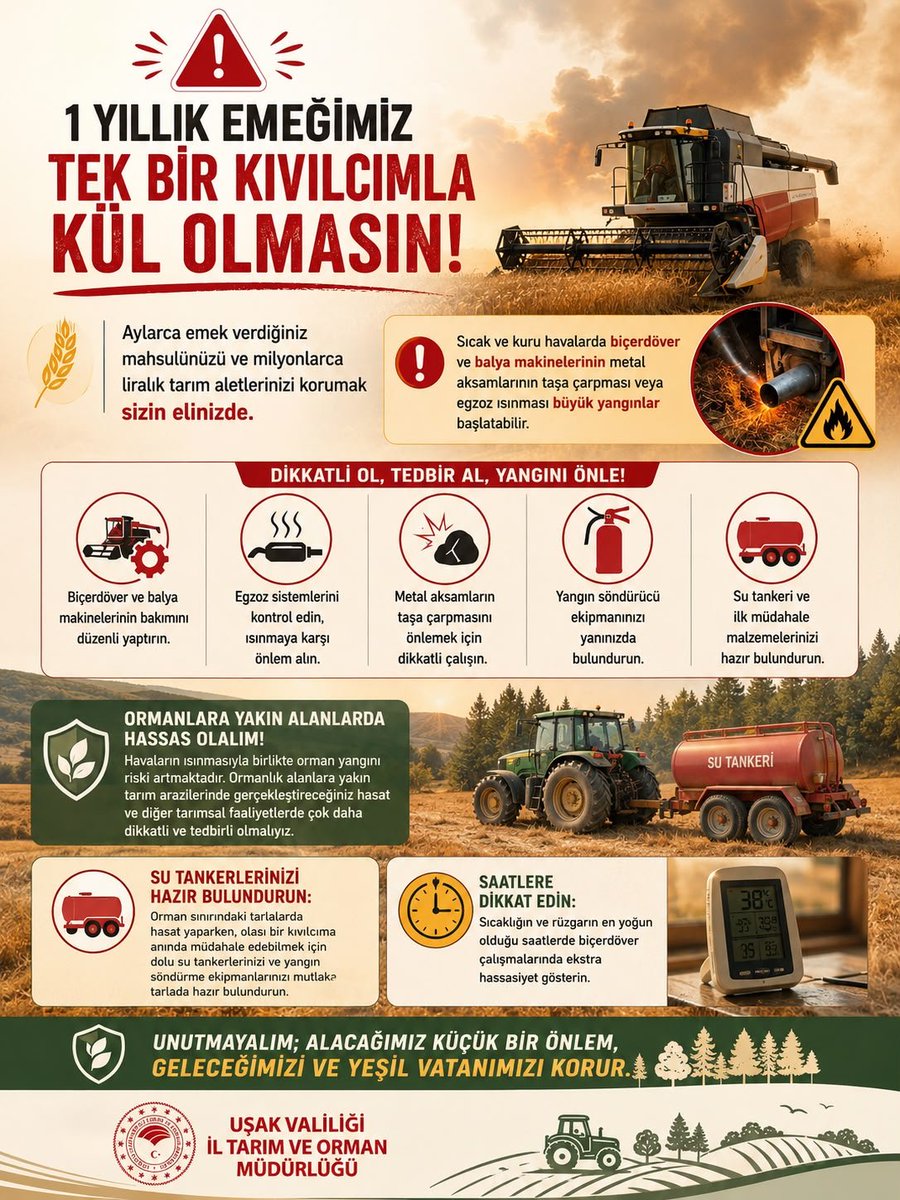 usaktarimil's tweet photo. ÇİFTÇİLERİMİZİN VE ÜRETİCİLERİMİZİN DİKKATİNE!
@TCTarim @TC_UsakValiligi @trgmresmi @ibrahimyumakli @bilir_serkan https://t.co/EvTT8XWI7N