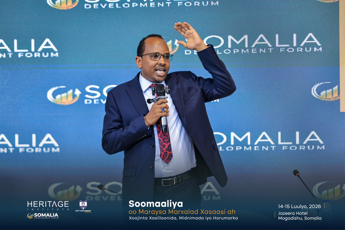 HIPSINSTITUTE's tweet photo. Dr. Mohamed Ibrahim Nor presented a paper at the Somalia Development Forum (SDF2026), titled: “Beyond Politics: Repositioning Climate Security and Food Security as the Foundations of State Resilience in Somalia.”

#HeritageForum #SDF2026 #Somalia #NationalDialogue https://t.co/3uAaP7DJtI