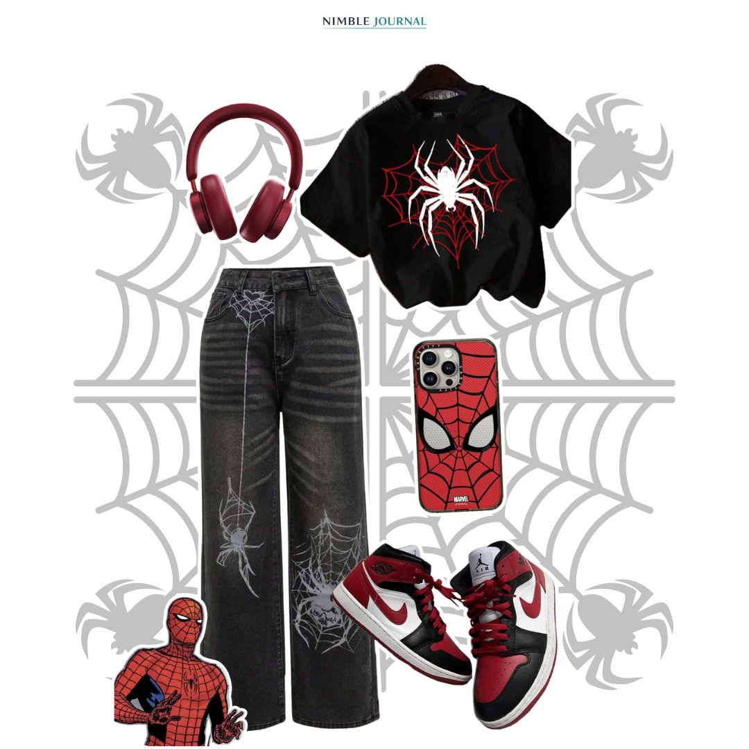 nimblejournal's tweet photo. The Spider-Verse is swinging into fashion
Red + black fits, web-inspired details, and superhero streetwear vibes the Spider-Man aesthetic is officially trending.
Visit: https://t.co/VWQ1wGqb9O
#SpiderMan #SpiderVerse #SpiderManBrandNewDay #MarvelFashion #Streetwear #Fashion https://t.co/nuSURXRj8D