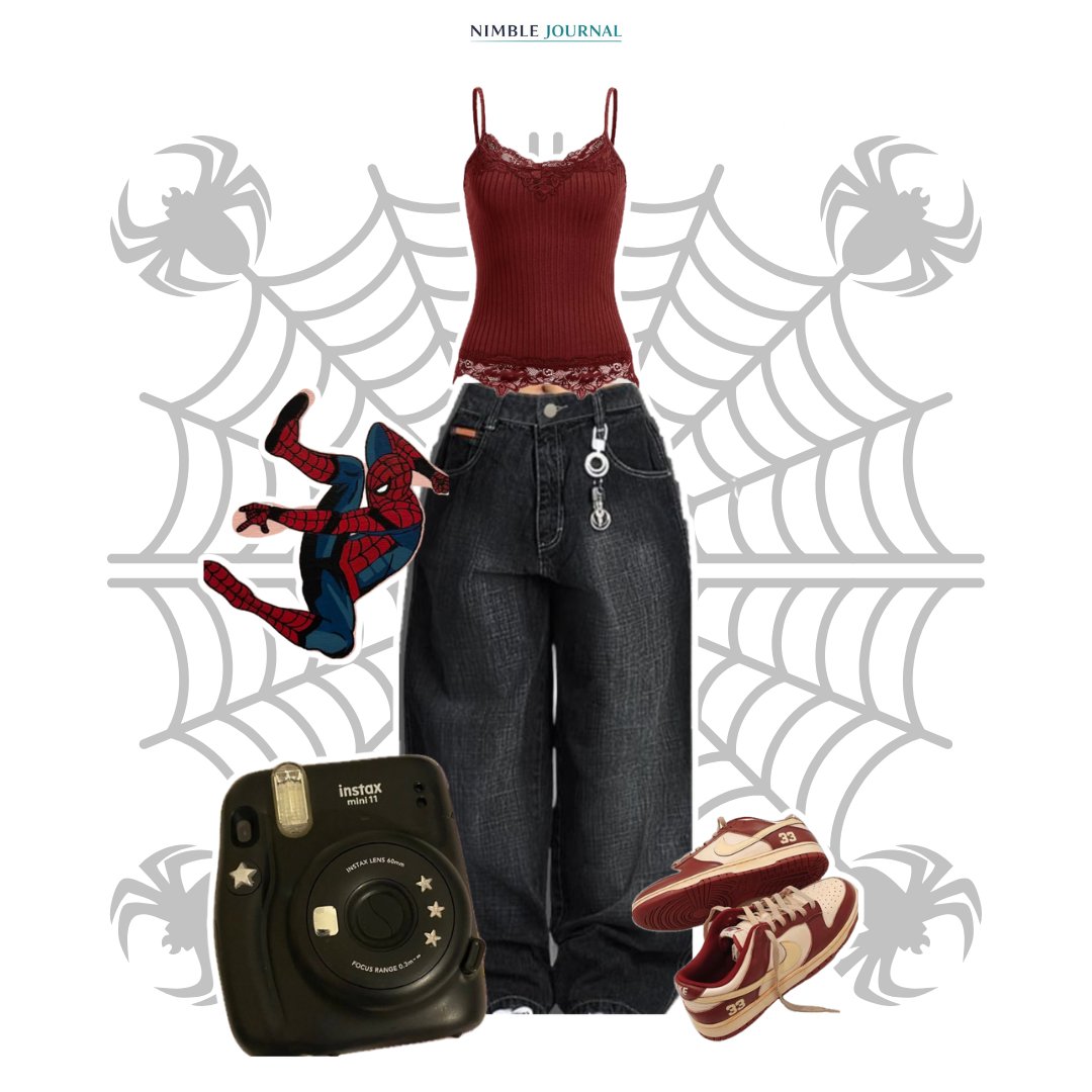 nimblejournal's tweet photo. The Spider-Verse is swinging into fashion
Red + black fits, web-inspired details, and superhero streetwear vibes the Spider-Man aesthetic is officially trending.
Visit: https://t.co/VWQ1wGqb9O
#SpiderMan #SpiderVerse #SpiderManBrandNewDay #MarvelFashion #Streetwear #Fashion https://t.co/nuSURXRj8D