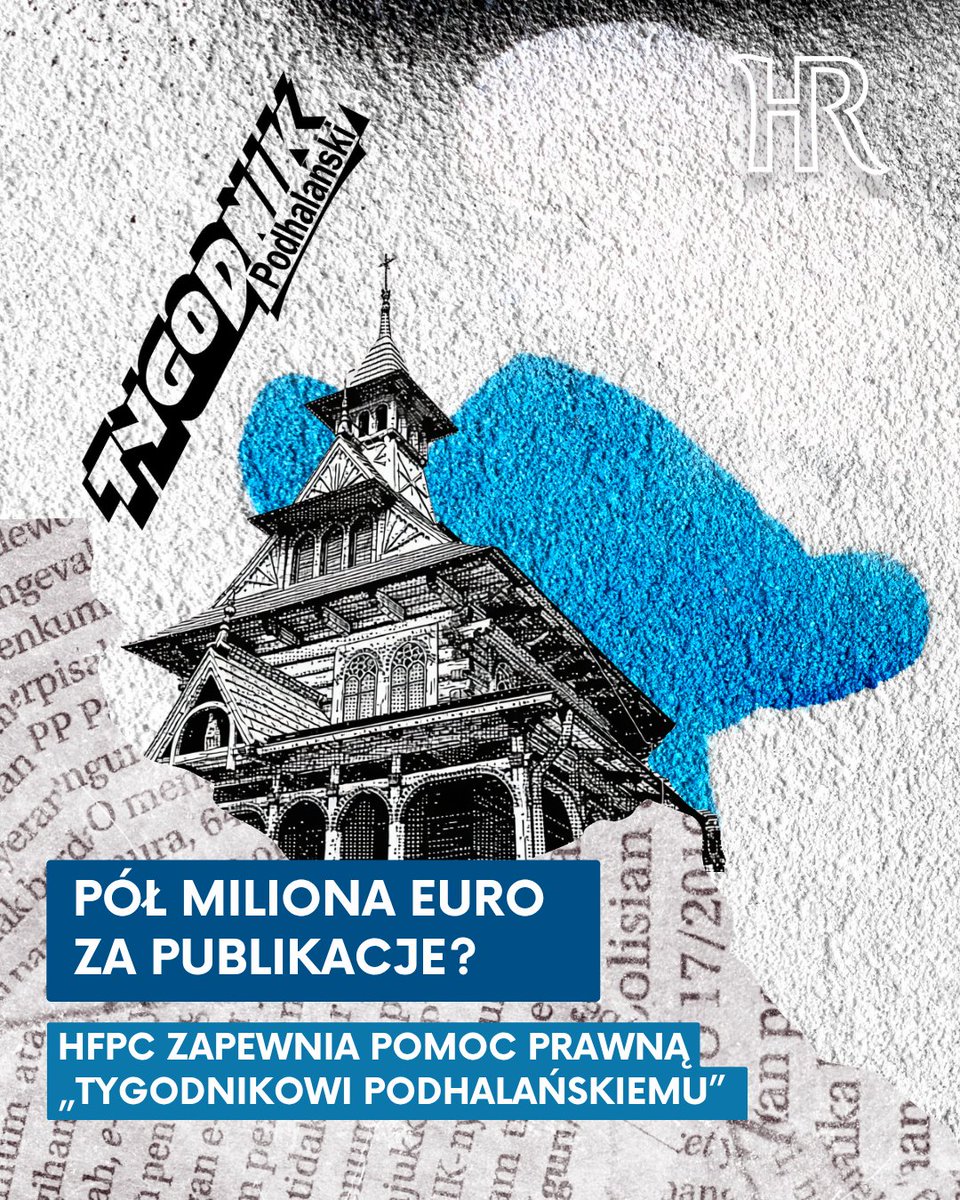 hfhrpl's tweet photo. Przedsiębiorca planujący inwestycję określaną jako „Park Smerfów” domaga się od „Tygodnika Podhalańskiego” usunięcia publikacji dotyczących tego przedsięwzięcia oraz zapłaty 500 tys. euro (ok. 2 mln zł). HFPC zapewnia tygodnikowi pomoc prawną.

Artykuły dotyczyły inwestycji realizowanej w sąsiedztwie zabytkowej zabudowy w Zakopanem. Plany wywołały sprzeciw części mieszkańców oraz wątpliwości dotyczące zgodności przedsięwzięcia z zasadami zagospodarowania przestrzennego i ochrony zabytków. Inwestor utrzymuje, że działa zgodnie z prawem.

Jeżeli sprawa trafi do sądu, może stać się jednym z pierwszych praktycznych testów nowych przepisów anty-SLAPP, obowiązujących w Polsce od 8 lipca 2026 r. Ich celem jest ochrona dziennikarzy, aktywistów i organizacji uczestniczących w debacie publicznej przed pozwami, które mają wywołać efekt mrożący i ograniczyć krytykę.

Jak podaje @24tp_pl, władze Zakopanego twierdzą, że inwestor nie zgłosił planowanych robót ani nie uzyskał wymaganych zgód. Tygodnik informuje również, że Peyo Company, właściciel praw do marki Smerfów, nie wyraziła zgody na budowę zewnętrznego „Parku Smerfów”, a według oświadczenia tej firmy inwestor zadeklarował wstrzymanie związanych z nim prac.