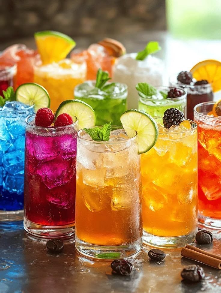 gimjuhui869166's tweet photo. 夏の爽やかさが満ちた 
カラフルな炭酸飲料まとめ 💖🌈

オレンジ、ピンク、パープル、グリーンまで 
カラフルに輝く炭酸に 
ライム、ミント、ベリーが加わっています。

#夏の飲み物 #カラフルな飲み物 #爽やかな飲み物 https://t.co/HWtcTnMyOt