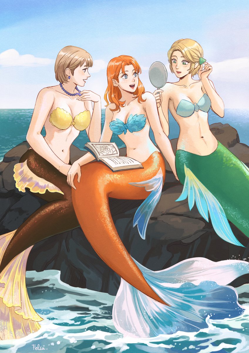 feliahanakata's tweet photo. treasure of the ocean 🧜‍♀️

blue lion girls 💙 mermaid https://t.co/IN9voLVe9C