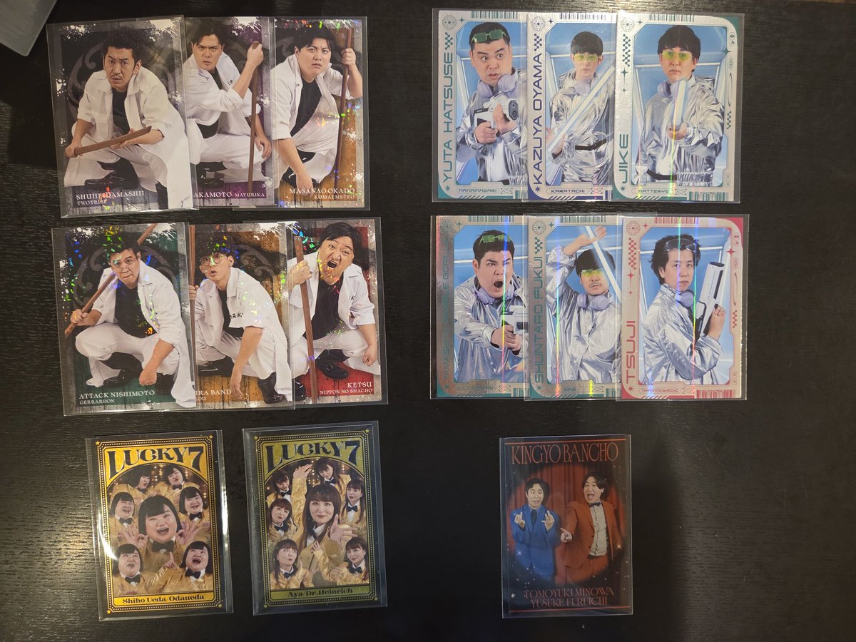 si_3sato's tweet photo. よしもとコレカ交換   7th   7弾

【求】
ダイタク
大､､､サイバー、ラッキー7
拓､､､スイーツ、サイバー、ヤンキー
           ラッキー7
コンビ､､､スポットライト

【譲】画像のもの
           
交換は都内or郵送
郵送は少し遅れる可能性あり

気軽にリプしてください🙇‍♀️ https://t.co/nFeM9XU5Bf