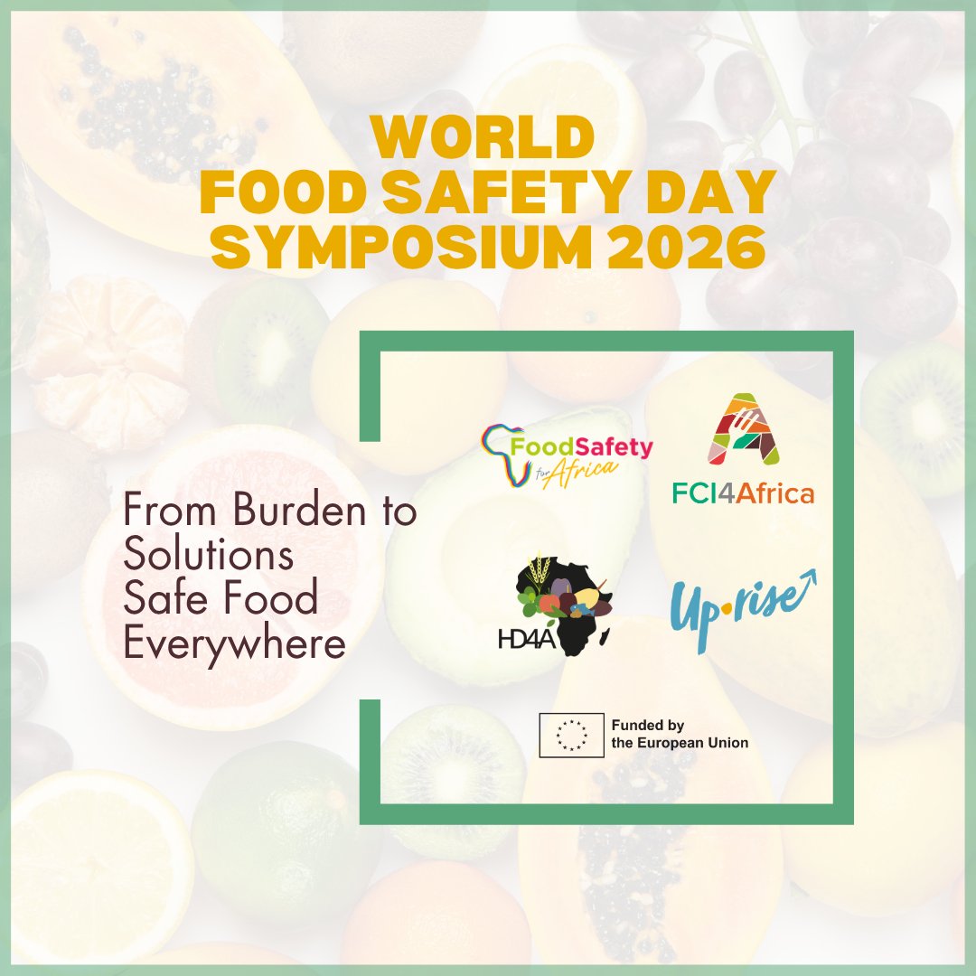 fs4africa's tweet photo. ✨On 8 July, #FS4AFRICA was pleased to take part in the virtual #WorldFoodSafetyDay Symposium 2026, dedicated to the theme “From Burden to Solutions”.
🤝Thank you to everyone who joined and contributed to this meaningful exchange.
#FoodSafety #FoodSystems #HorizonEurope https://t.co/mttselFS7o