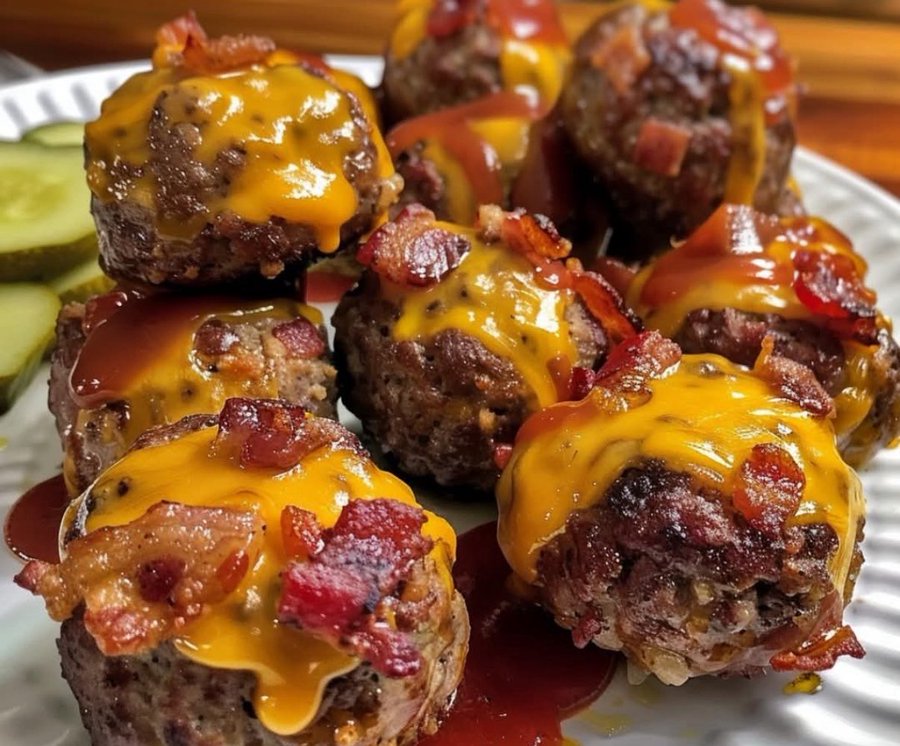 FoodPleaser's tweet photo. Bacon Cheeseburger Meatballs https://t.co/RIGMMnHuqq