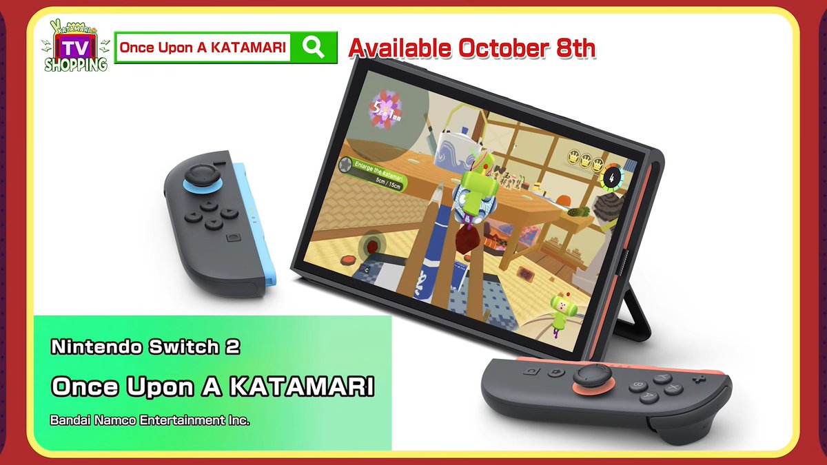 Wario64's tweet photo. Once Upon A KATAMARI coming to Switch 2 with mouse controls, smoother framerate, HD graphics (Oct 8)

free update also coming when playing Switch version on Switch 2 (mouse controls and improved framerate) 

Rolling LIVE Highlights paid DLC coming Oct 8

https://t.co/vUp4oTLe3J https://t.co/DxzDF1e8z7