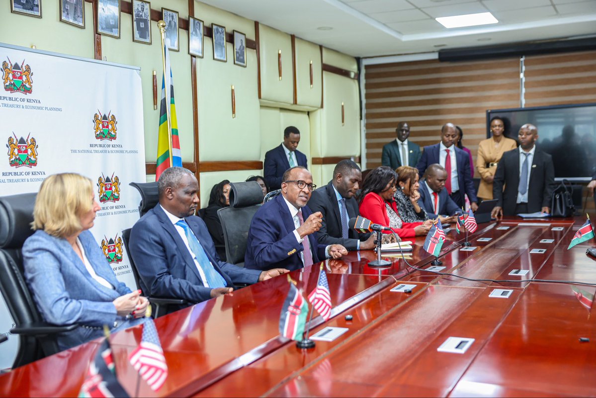 MOH_Kenya's tweet photo. Cabinet Secretary for Health Hon. Aden Duale today joined the Cabinet Secretary for the National Treasury and Economic Planning, Hon. John Mbadi, in witnessing the signing of the Strategic Objective Grant Agreement (SOAG) under the Kenya–United States Health Cooperation Framework.

The agreement was signed at the National Treasury Headquarters in Nairobi in the presence of a United States delegation led by U.S. Chargé d’Affaires Ms. Susan Burns.

The SOAG provides a structured framework for Kenya–United States health cooperation, setting out shared strategic priorities, financing arrangements, implementation targets and performance measures to guide joint health interventions while strengthening transparency and mutual accountability.

The signing followed months of consultations and technical engagements between the two governments to translate the broader cooperation framework into an actionable programme aligned with Kenya’s health sector priorities. The agreement places emphasis on strengthening national institutions and health systems, improving supply chain resilience and building local capacity.

Over the next five years, the Framework is expected to mobilise approximately USD 1.6 billion to support Kenya’s health agenda and advance the country’s transition towards a resilient, self-sustaining and increasingly domestically financed healthcare system.

Key areas of cooperation include reforms at the Kenya Medical Supplies Authority (KEMSA), intensified efforts against HIV, tuberculosis and malaria, expansion of digital health services through the Digital Health Superhighway, health systems strengthening and improved access to affordable, quality healthcare.

Hon. Duale reaffirmed the Government’s commitment to a Government-to-Government cooperation model anchored on national ownership, accountability and prudent use of resources. He noted that the approach is intended to ensure development investments deliver measurable and sustainable health outcomes for Kenyans.

The agreement further strengthens Kenya–United States cooperation in advancing Universal Health Coverage through Taifa Care, supporting disease prevention and control, improving health service delivery and building a responsive and resilient health system capable of addressing current and emerging public health challenges.

Present were Principal Secretary for Medical Services Dr. Ouma Oluga, Principal Secretary for Public Health and Professional Standards Ms. Mary Muthoni, Social Health Authority Chief Executive Officer Dr. Mercy Mwangangi, Digital Health Agency Chief Executive Officer Eng. Anthony Lenayara, National AIDS and STIs Control Programme Director Dr. Andrew Mulwa, DPH-K Chairperson Brian Rettman, alongside senior government officials and representatives from both governments.
