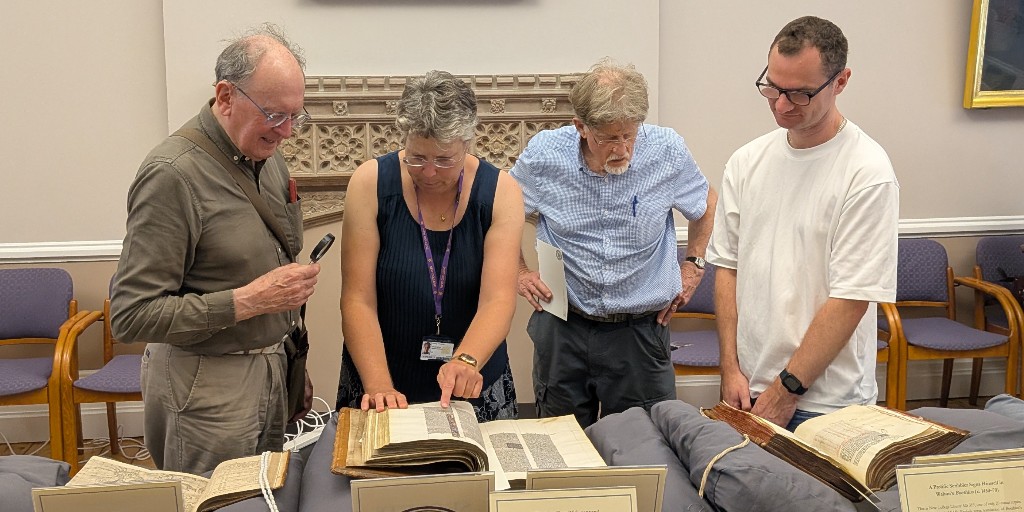 NewCollegeLib's tweet photo. It was lovely to welcome so many people to our exhibition on Saturday!
Part of the Oxford Festival of the Arts, we had nearly 200 visitors 😁
#Exhibition #Oxford #Arts https://t.co/xBfh7egPXf
