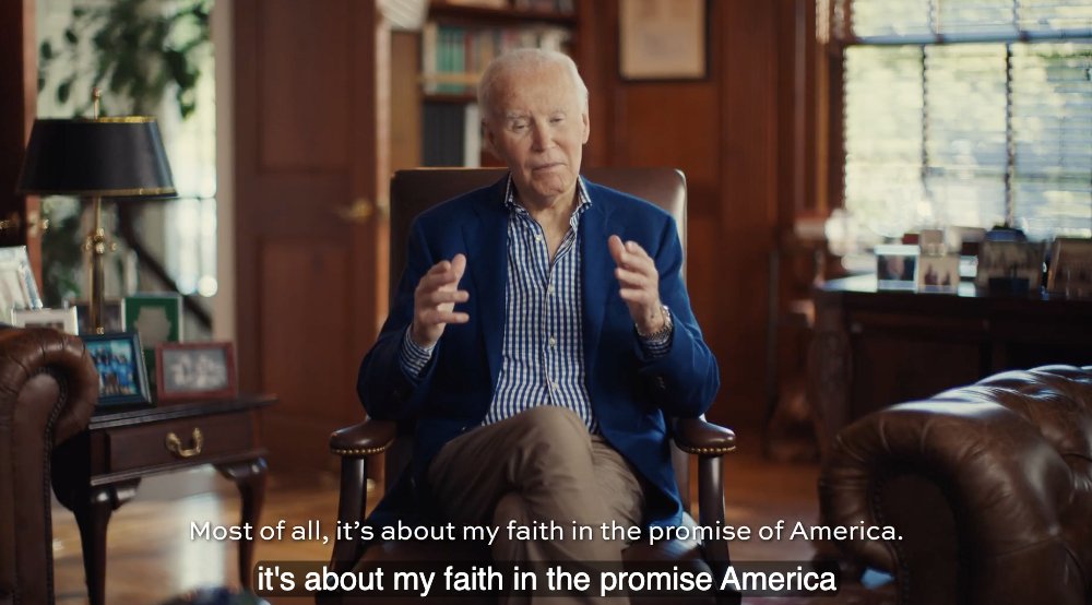daveweigel's tweet photo. The AI auto-captions fighting and losing a battle with his enunciation (not great in final year of presidency, worse now) https://t.co/T4CDRgzoGr