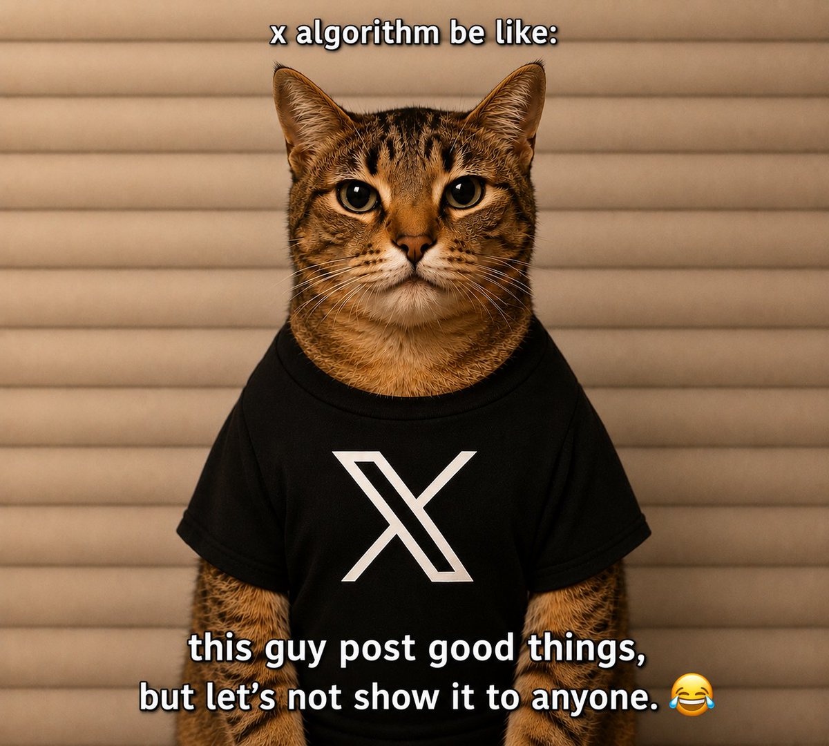 Ox_charli0's tweet photo. I hope the next 𝕏 update teaches the algorithm that I'm actually doing good things

Stop treating me like the villain I just want my posts to reach people 😂😭 https://t.co/y0vKSOECsW