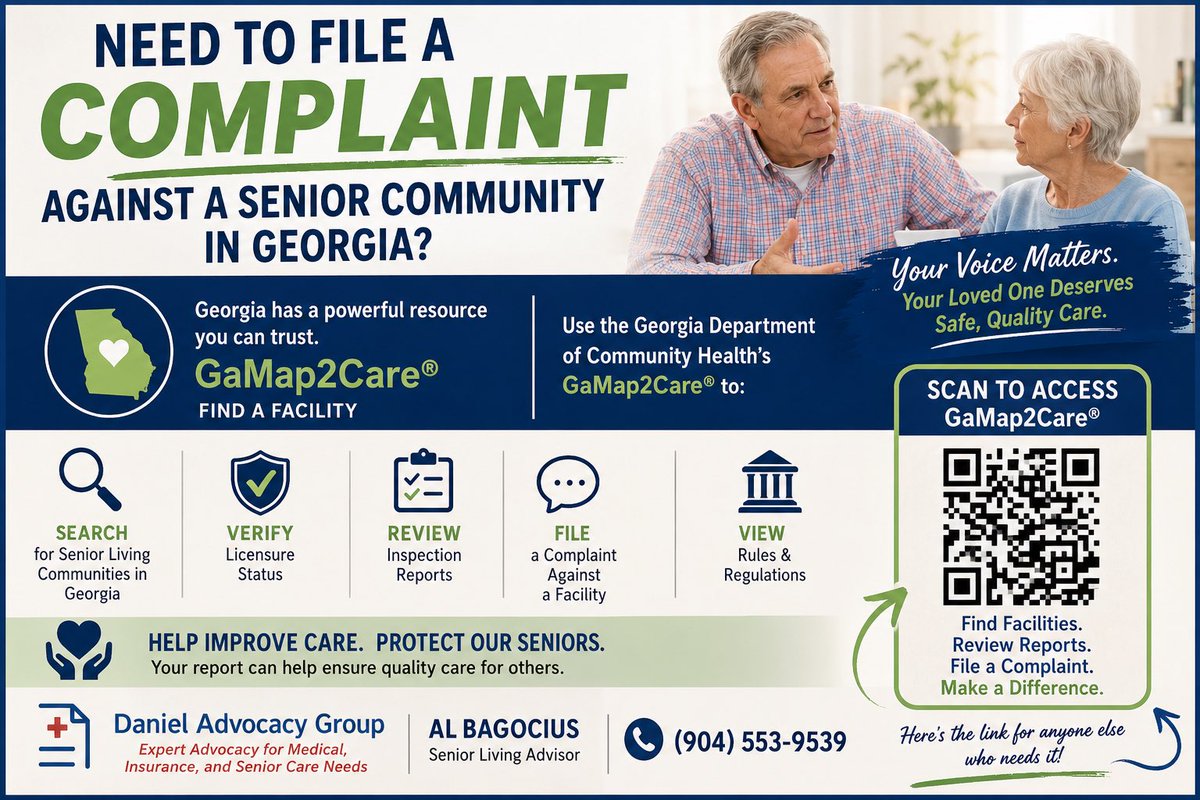 AlBagocius's tweet photo. I have a client in the Atlanta Georgia wanting to file a complaint against a senior community there.

Here’s link for anyone else https://t.co/pUl1LwdNJj